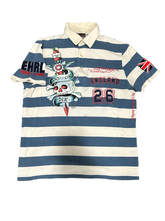 Ed hardy England stripped polo