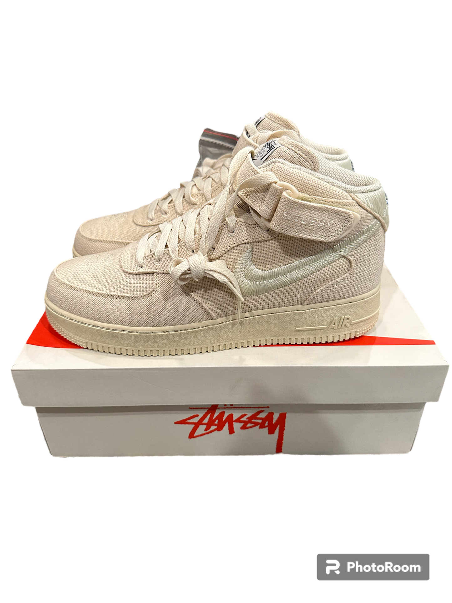 (10.5) Nike X stussy AF1 mid SP FOSSIL